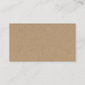 Carte de boîtier du site mariage - Rustic Kraft (Dos)