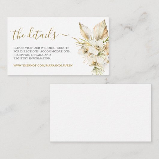 Carte de boîtier du site Web Boho Desert (Devant / Derrière)