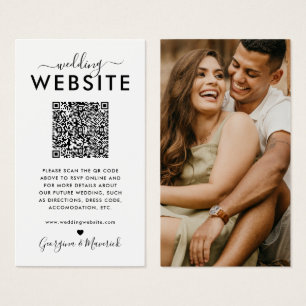 Carte de boîtier du site Web du Mariage de photos 