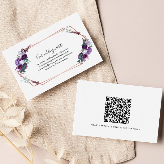 Carte de boîtier du site Web du Mariage Floral vio