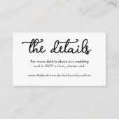 Carte de boîtier du site Web mariage (Devant)