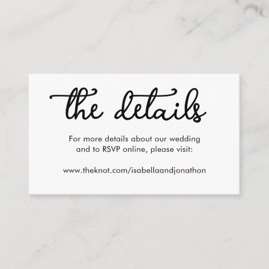 Carte de boîtier du site Web mariage (Devant)