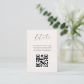 Carte de boîtier du site Web Mariage Cream QR Code (Debout devant)