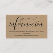 Carte de boîtier du site Web Mariage de calligraph (Devant)