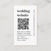 Carte de boîtier du site Web Mariage de QR Code Bo (Devant)