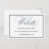 Carte de boîtier du site Web Mariage en bleu ardoi (Devant / Derrière)