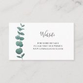 Carte de boîtier du site Web Mariage Eucalyptus Bu (Devant)