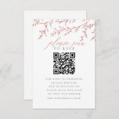 Carte de boîtier du site Web mariage QR Code RSVP  (Devant / Derrière)