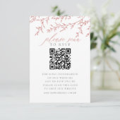 Carte de boîtier du site Web mariage QR Code RSVP  (Debout devant)