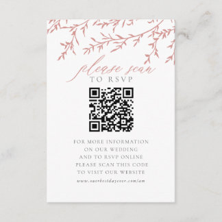 Carte de boîtier du site Web mariage QR Code RSVP 
