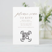 Carte de boîtier du site Web mariage QR Code RSVP (Debout devant)