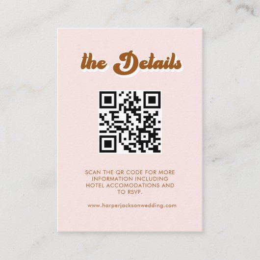 Carte de boîtier du site Web Mariage RSVP de code  (Devant)