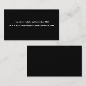 Carte de boîtier du site Web Mariage RSVP noir élé (Devant / Derrière)