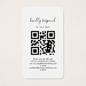 Carte de boîtier du site Web Mariage RSVP QR Code  (Devant)