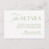 Carte de boîtier du site Web Mariage Sage Green & (Devant)