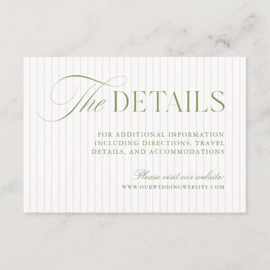 Carte de boîtier du site Web Mariage Sage Green &  (Devant)