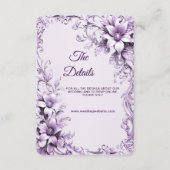 Carte de boîtier élégante aux fleurs violettes (Devant)