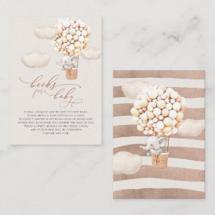 Carte de boîtier Elephant Balloon Baby Books