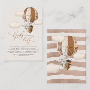 Carte de boîtier Elephant Balloon Baby Books