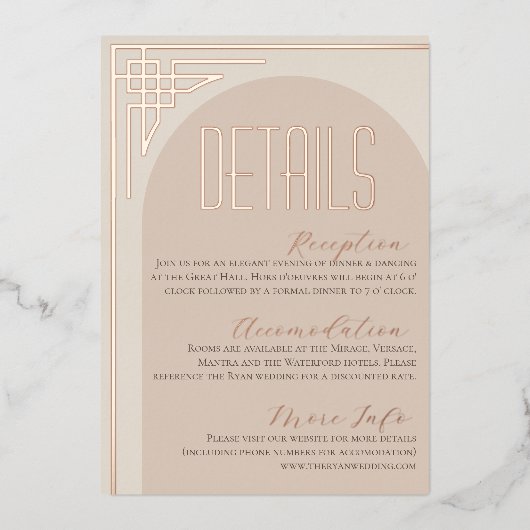 Carte de boîtier en arc de style moderne beige (Recto)