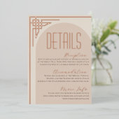 Carte de boîtier en arc de style moderne beige (Debout devant)