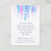 Carte de boîtier en cascade de fleurs bleues maria (Dos)