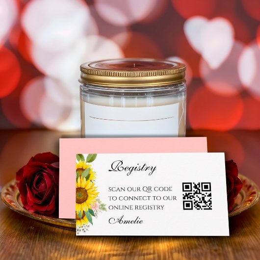 Carte de boîtier en fleurs rose Tournesol