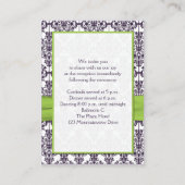 Carte de boîtier en lime et en pourpre Damas (Dos)