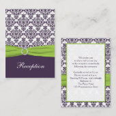 Carte de boîtier en lime et en pourpre Damas (Devant / Derrière)