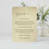 Carte de boîtier en or Mariage damassé Details (Debout devant)