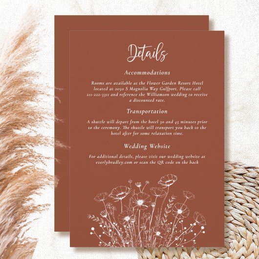 Carte de boîtier en plastique blanc floral