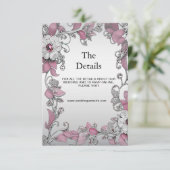 Carte de boîtier en plastique blanc rose (Debout devant)