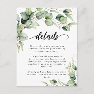 Carte de boîtier Eucalyptus Watercolor Details