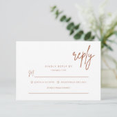 Carte de boîtier Faire-part de mariage de réponse (Debout devant)