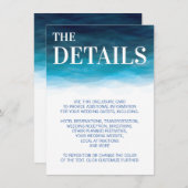 Carte de boîtier Faire-part de mariage Ocean Waves (Devant / Derrière)