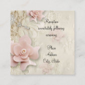 Carte de boîtier Faire-part de mariage Soft Rose R (Devant)