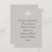 Carte de boîtier Fleur de Lise en gris fumée (Devant / Derrière)