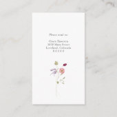 Carte de boîtier fleur sauvage (Dos)