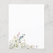 Carte de boîtier fleur sauvage Floral Mariage (Dos)
