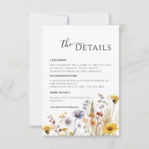 Carte de boîtier fleur sauvage Spring Details