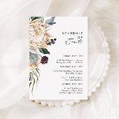 Carte de boîtier Floral Blanc Calendrier des événe