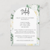 Carte de boîtier floral blanc en fleur (Devant)