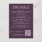 Carte de boîtier floral Moody noir et violet (Devant)