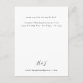 Carte de boîtier floral rose turquoise et bleu 3-V (Dos)