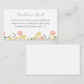 Carte de boîtier florale en aquarelle romantique (Devant / Derrière)