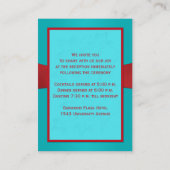 Carte De Boîtier Florale Rouge, Turquoise (Dos)