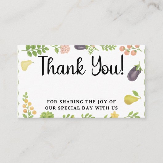 Carte De Boîtier Fraîche Du Merci Du Marché (Devant)