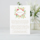 Carte de boîtier Geo Mariage Watercolor Flowers (Debout devant)