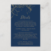 Carte de boîtier Gilal Floral Navy & Gold Details (Devant)