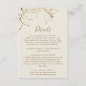 Carte de boîtier Gilded Floral Cream & Gold Détail (Devant)